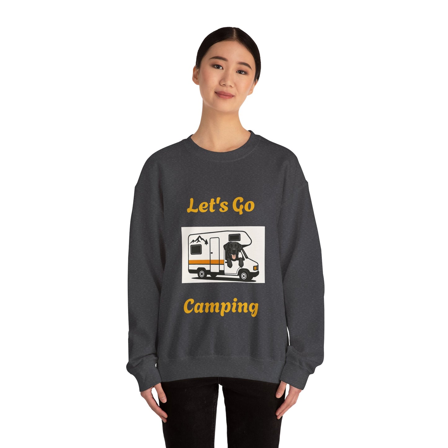 Adventure Ready Camping Sweatshirt - Unisex Crewneck with 'Let's Go Camping' Design