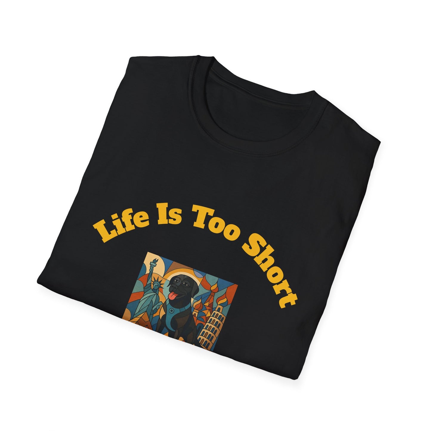 Dog Lover Unisex T-Shirt - "Life Is Too Short To Leave Your Dog At Home"