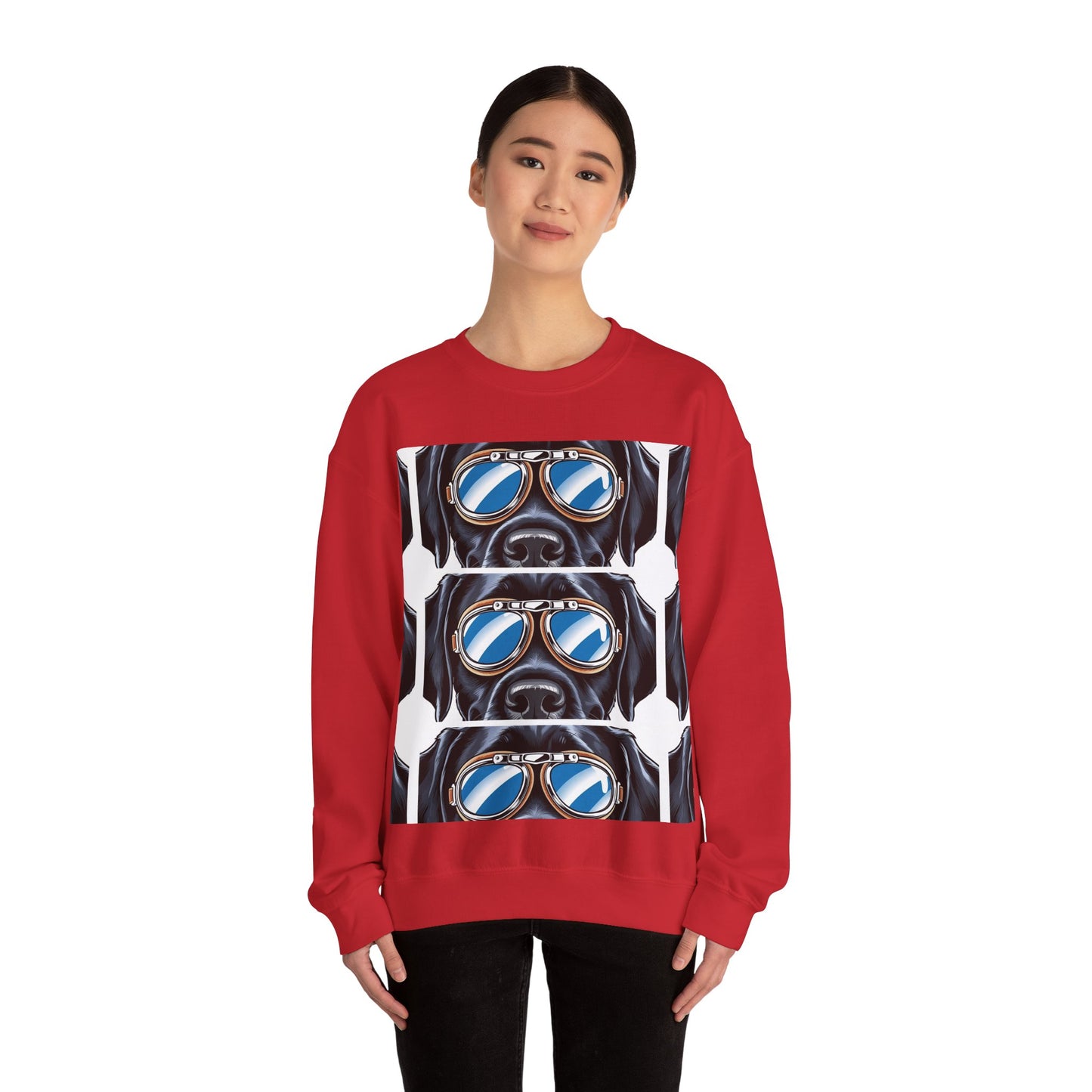 Dog Biker Crewneck Sweatshirt - Unisex Heavy Blend™