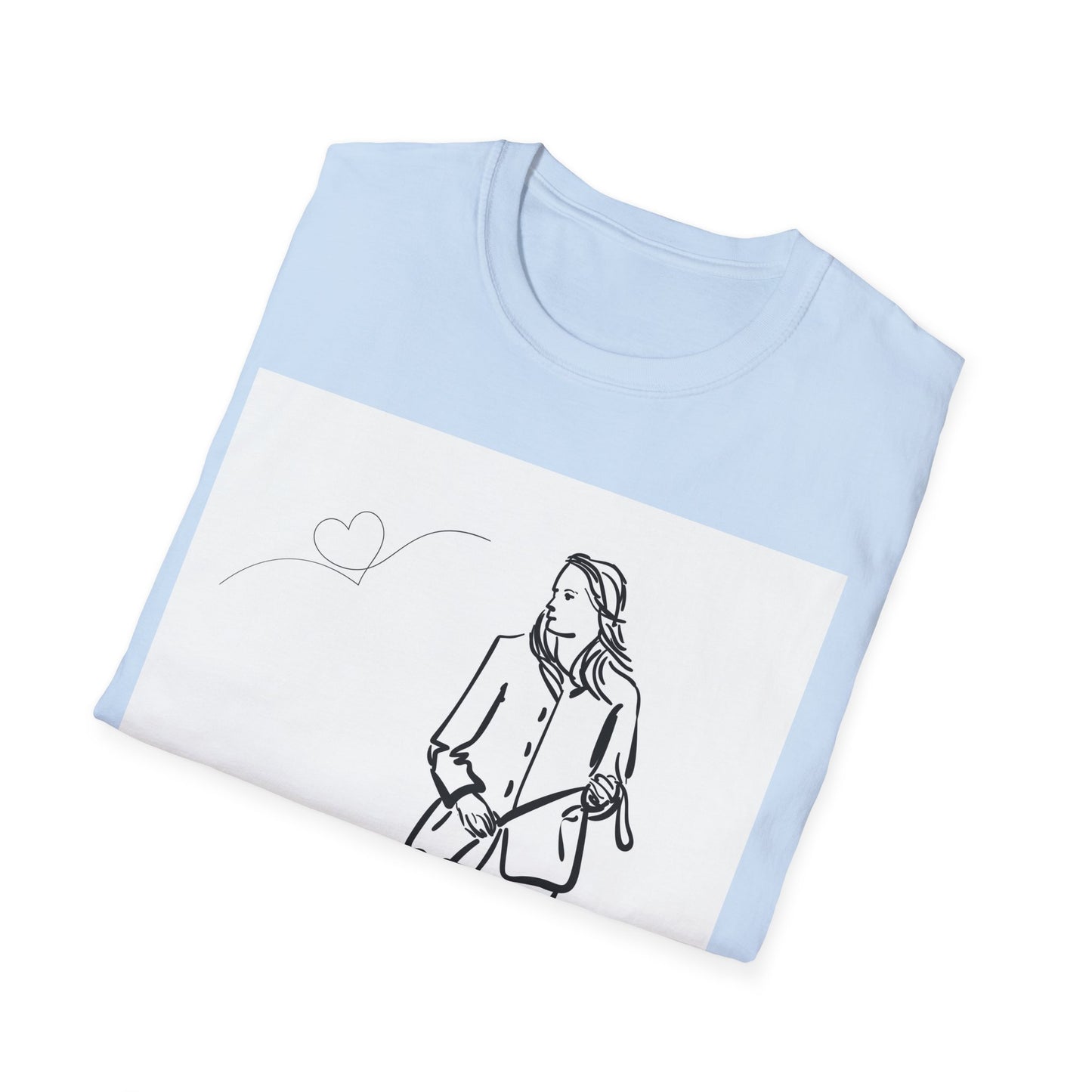 Dog Lover Unisex Softstyle T-Shirt – Cute Dog Walking Graphic