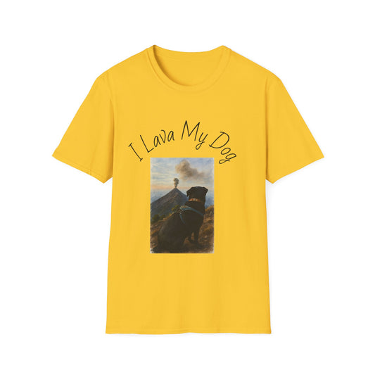 I Lava My Dog Unisex Softstyle T-Shirt – Perfect for Dog Lovers and Pet Owners