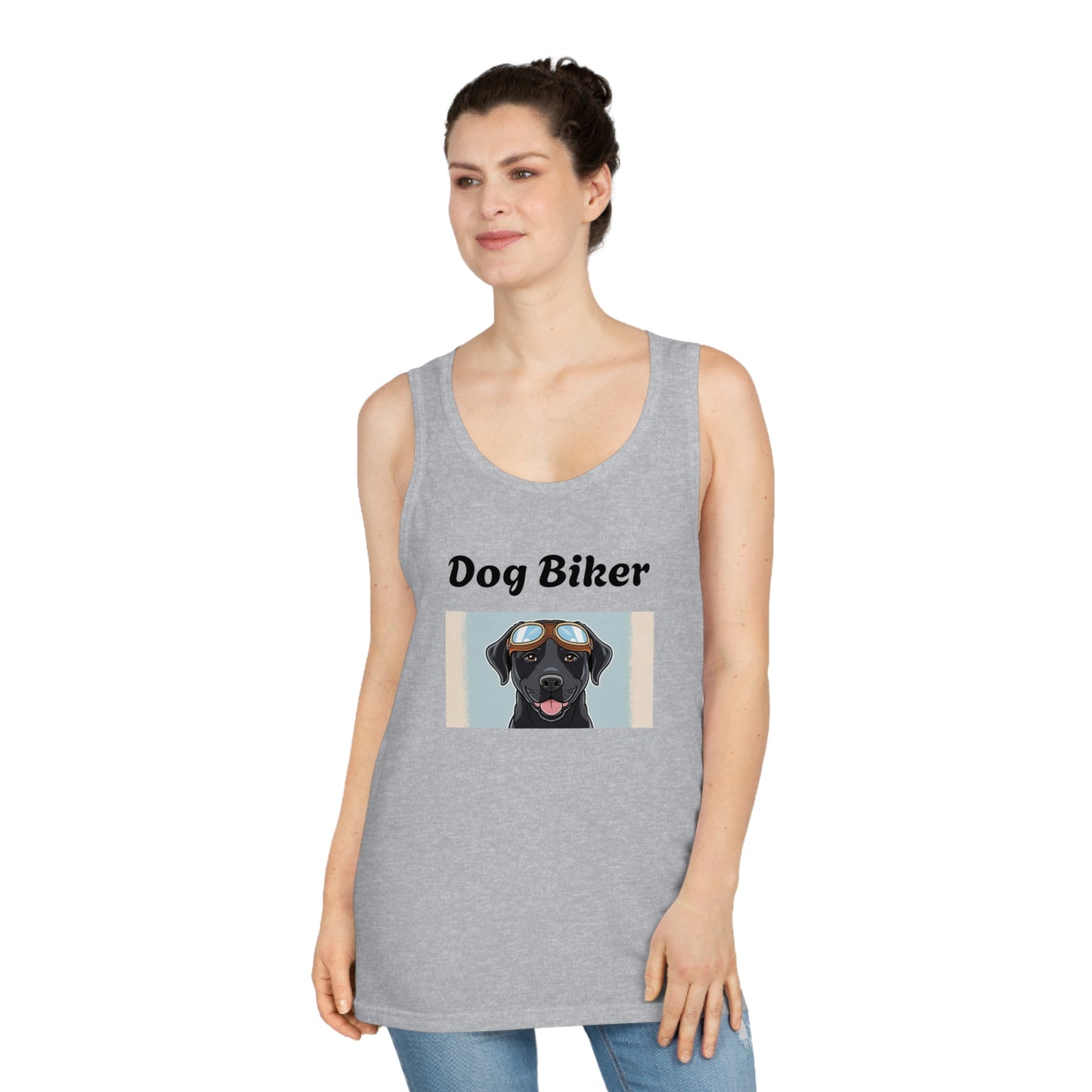 Dog Biker Unisex Softstyle™ Tank Top - Perfect for Dog Lovers & Bikers