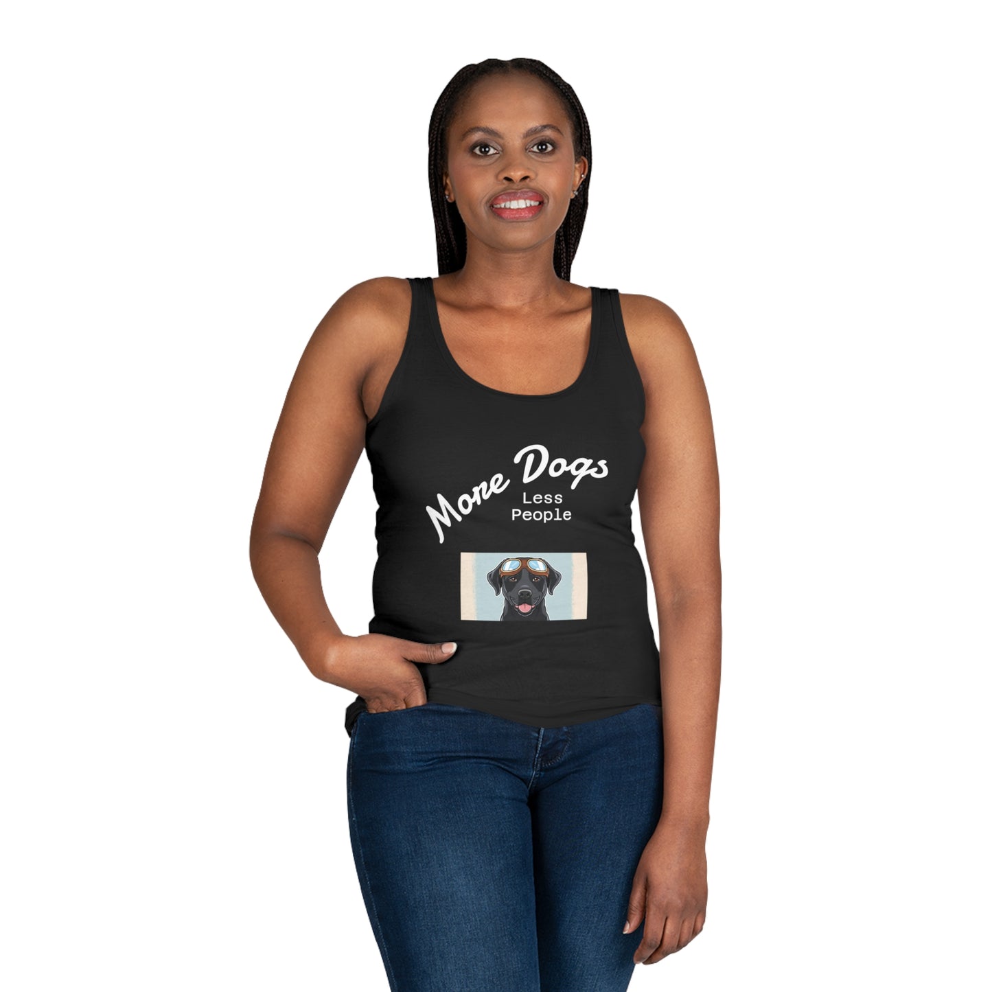 Women's Dog Lover's Tank Top - More Dogs Less People