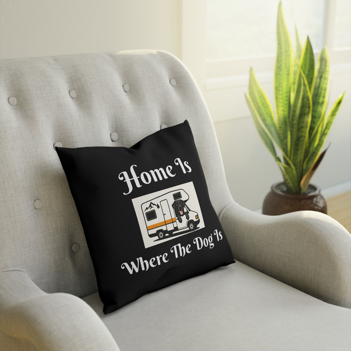 Home Is Where The Dog Is Cushion - Cozy Pet Lovers Decor