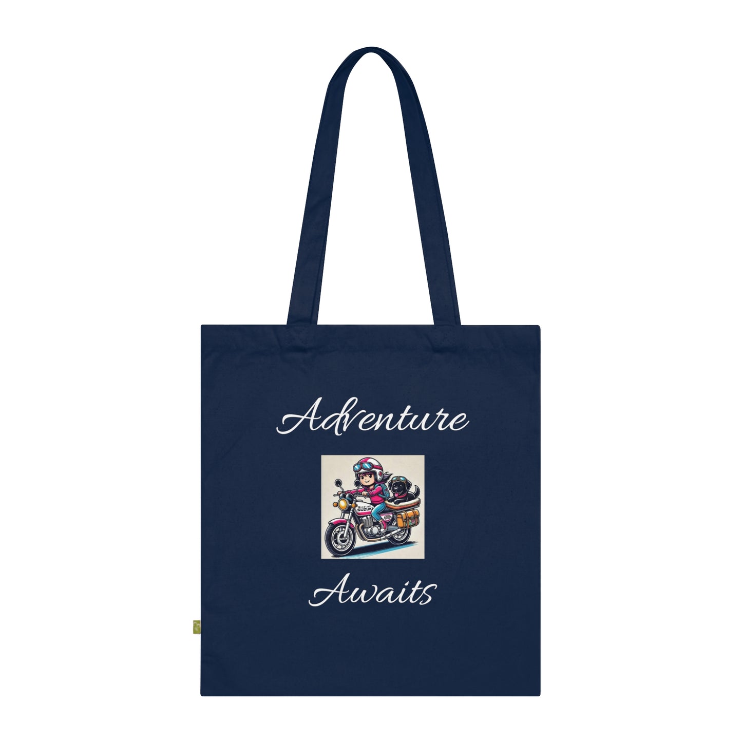 Adventure Pet Lover Organic Cotton Tote Bag - Eco-Friendly Messenger for Travel & Everyday Use
