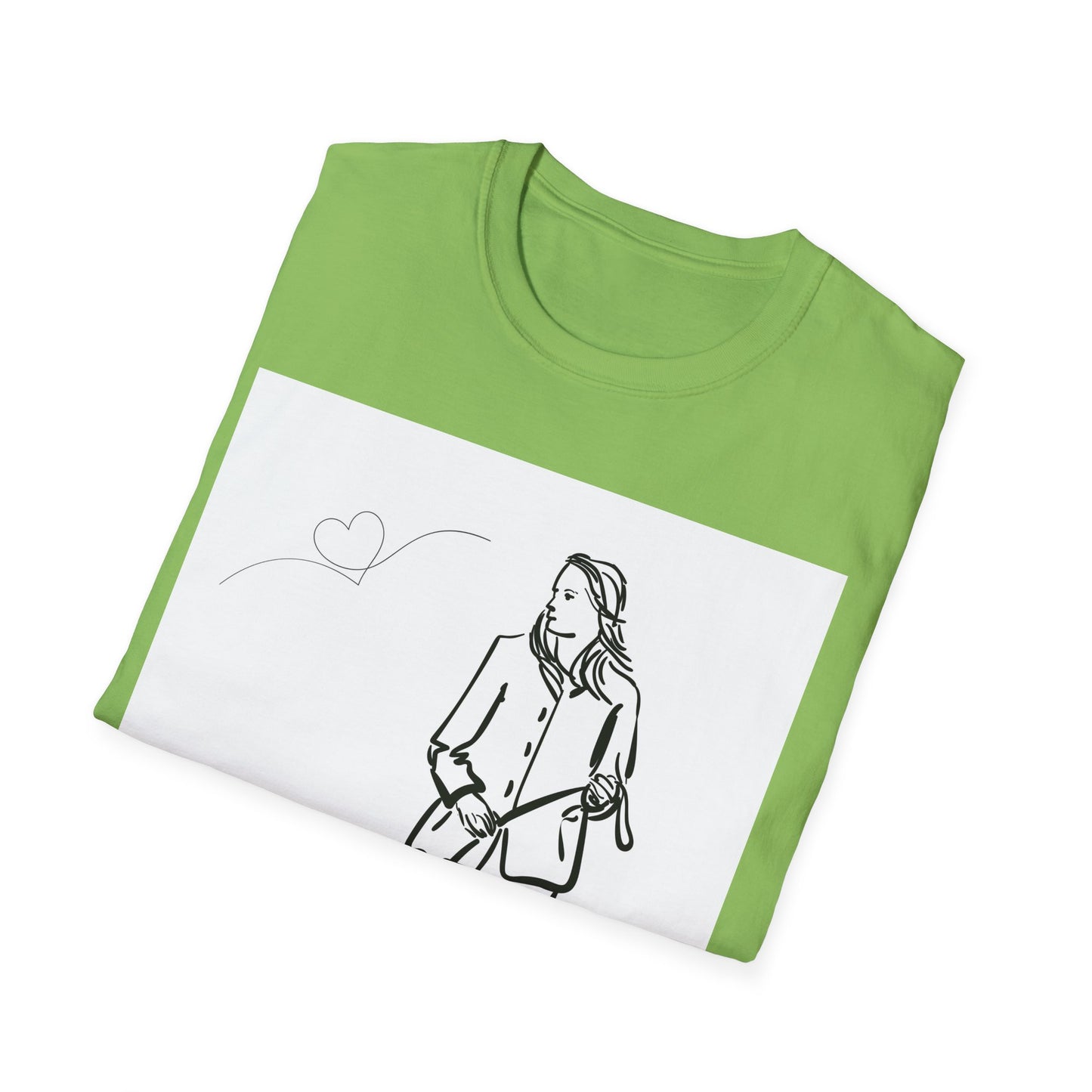 Dog Lover Unisex Softstyle T-Shirt – Cute Dog Walking Graphic