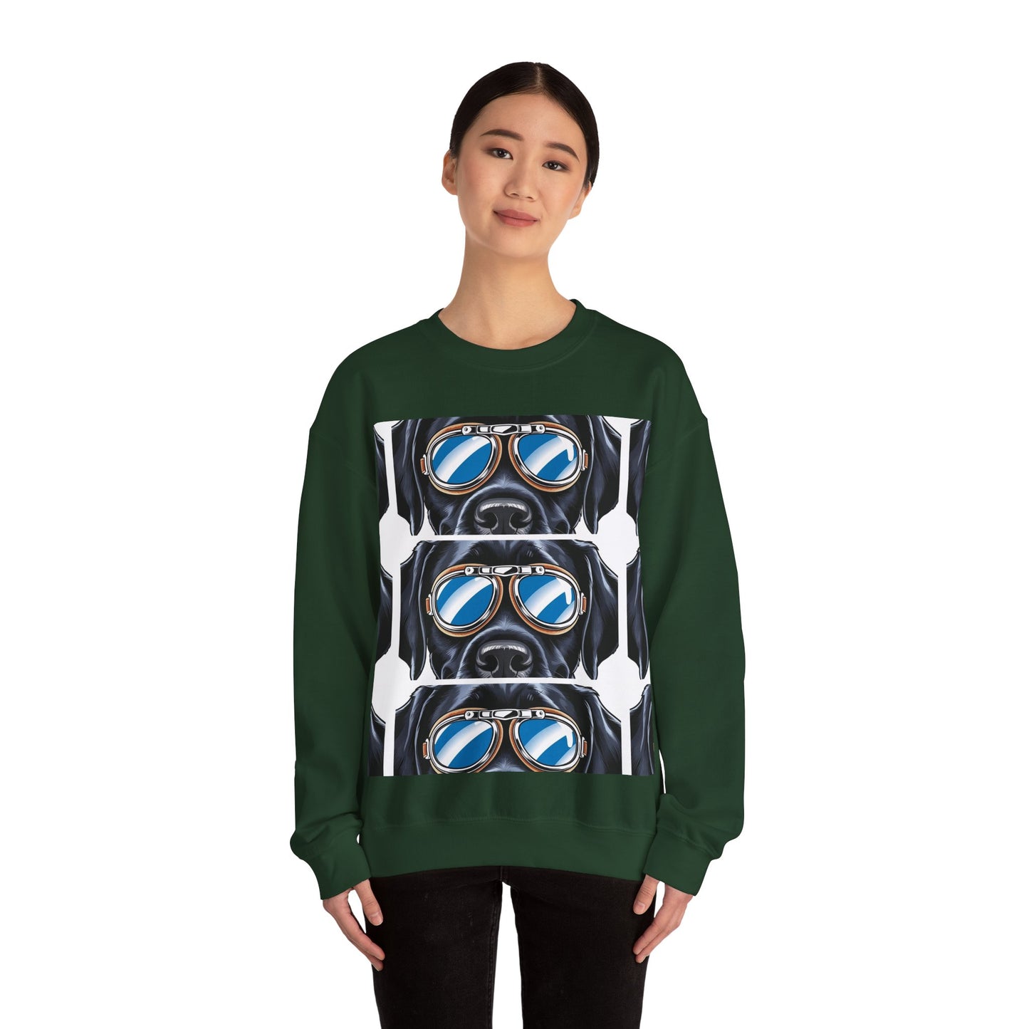 Dog Biker Crewneck Sweatshirt - Unisex Heavy Blend™