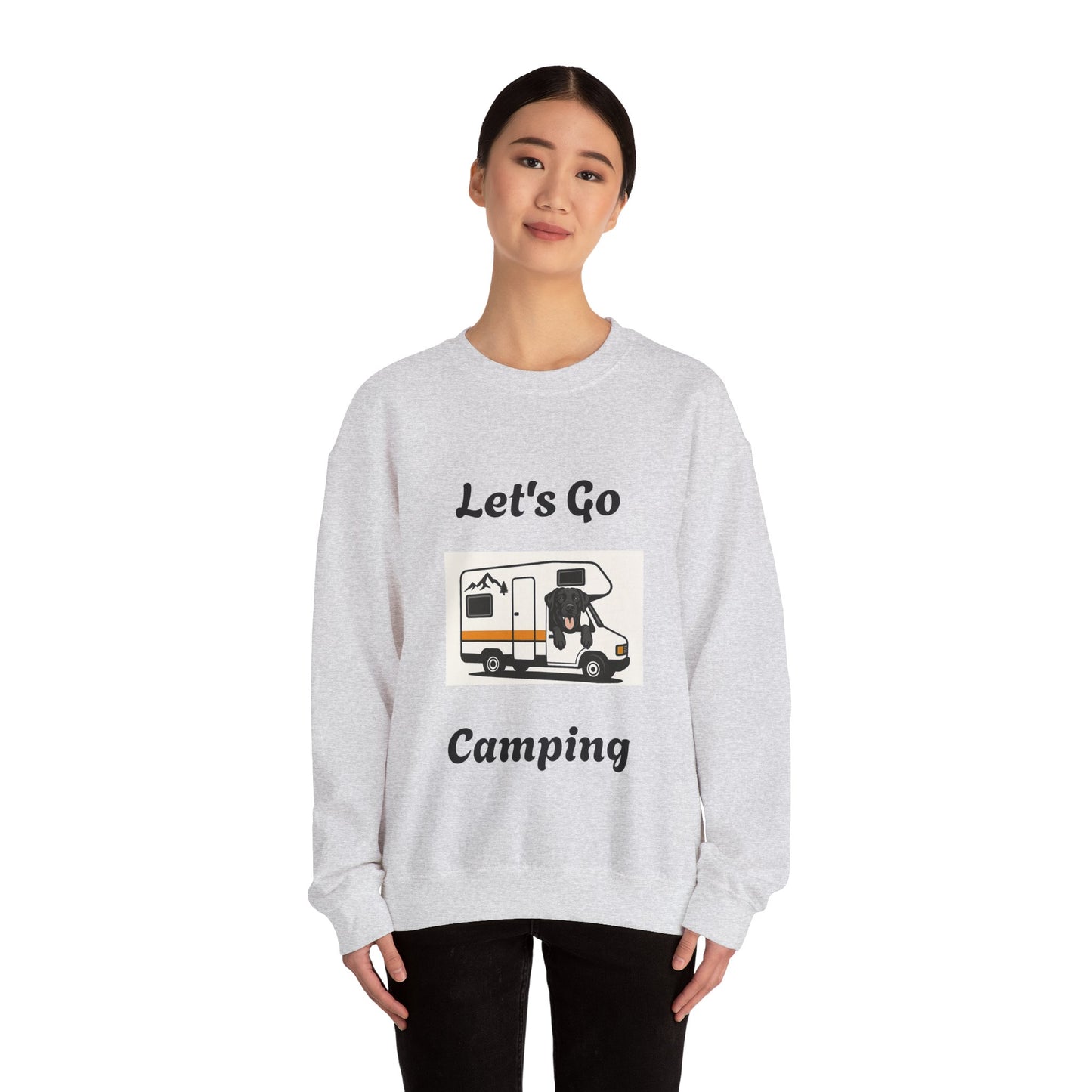 Adventure Ready Camping Sweatshirt - Unisex Crewneck with 'Let's Go Camping' Design