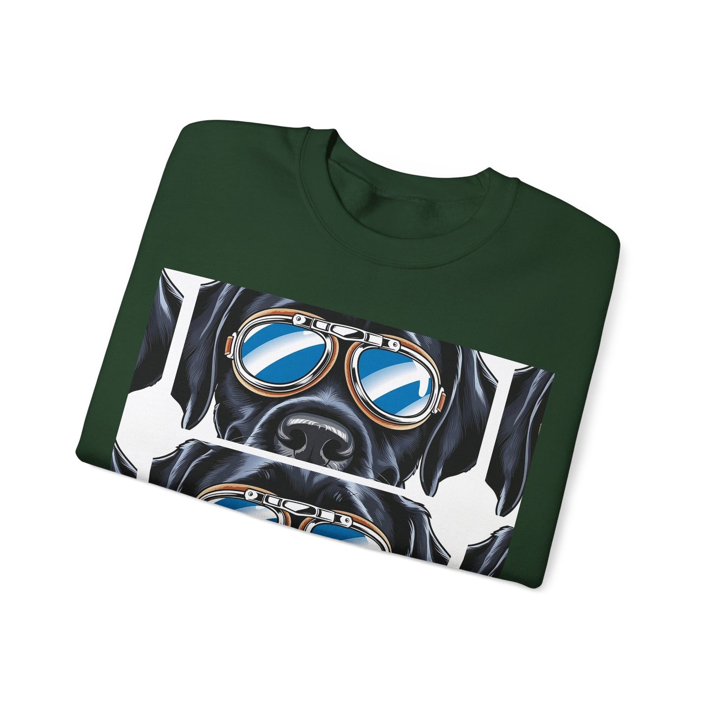 Dog Biker Crewneck Sweatshirt - Unisex Heavy Blend™