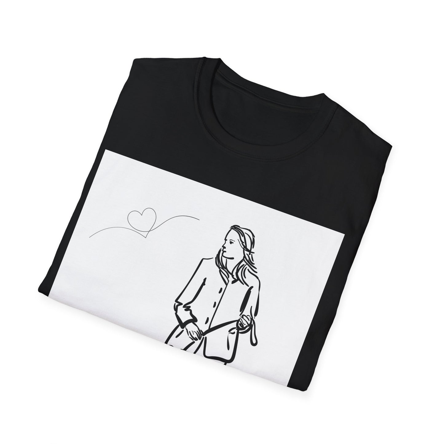 Dog Lover Unisex Softstyle T-Shirt – Cute Dog Walking Graphic