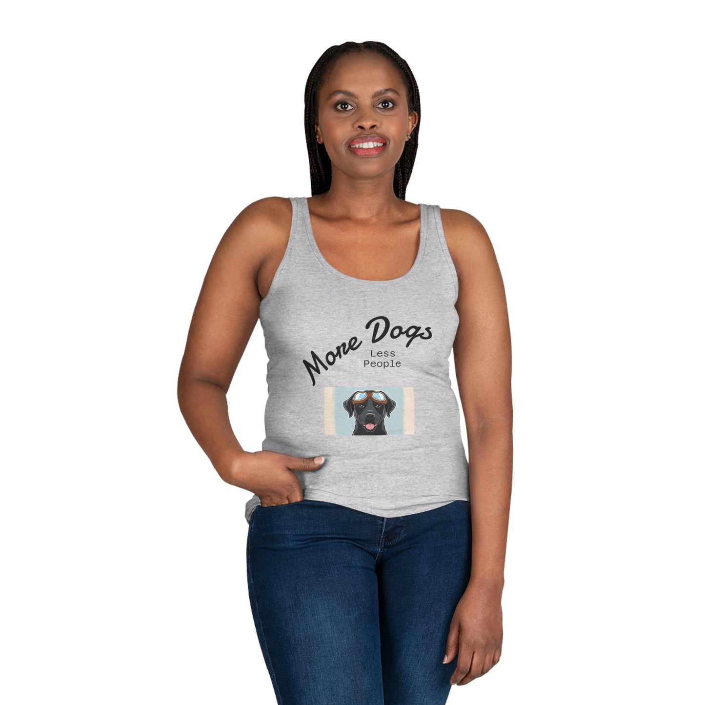 Women's Dog Lover's Tank Top - More Dogs Less People