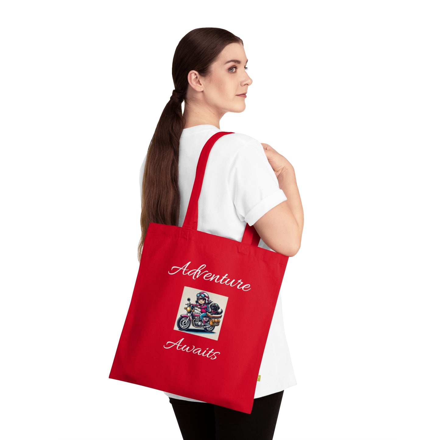 Adventure Pet Lover Organic Cotton Tote Bag - Eco-Friendly Messenger for Travel & Everyday Use