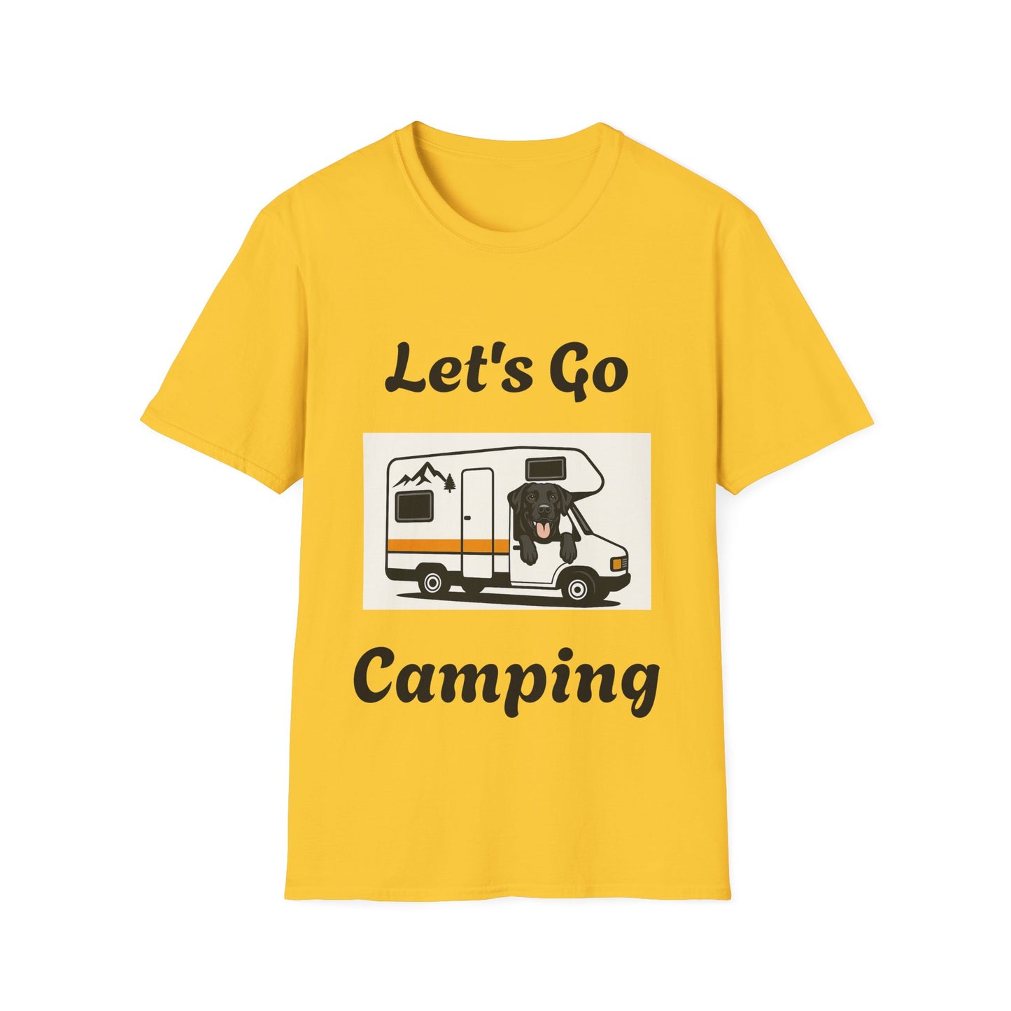 Unisex Softstyle T-Shirt 'Lets' Go Camping'