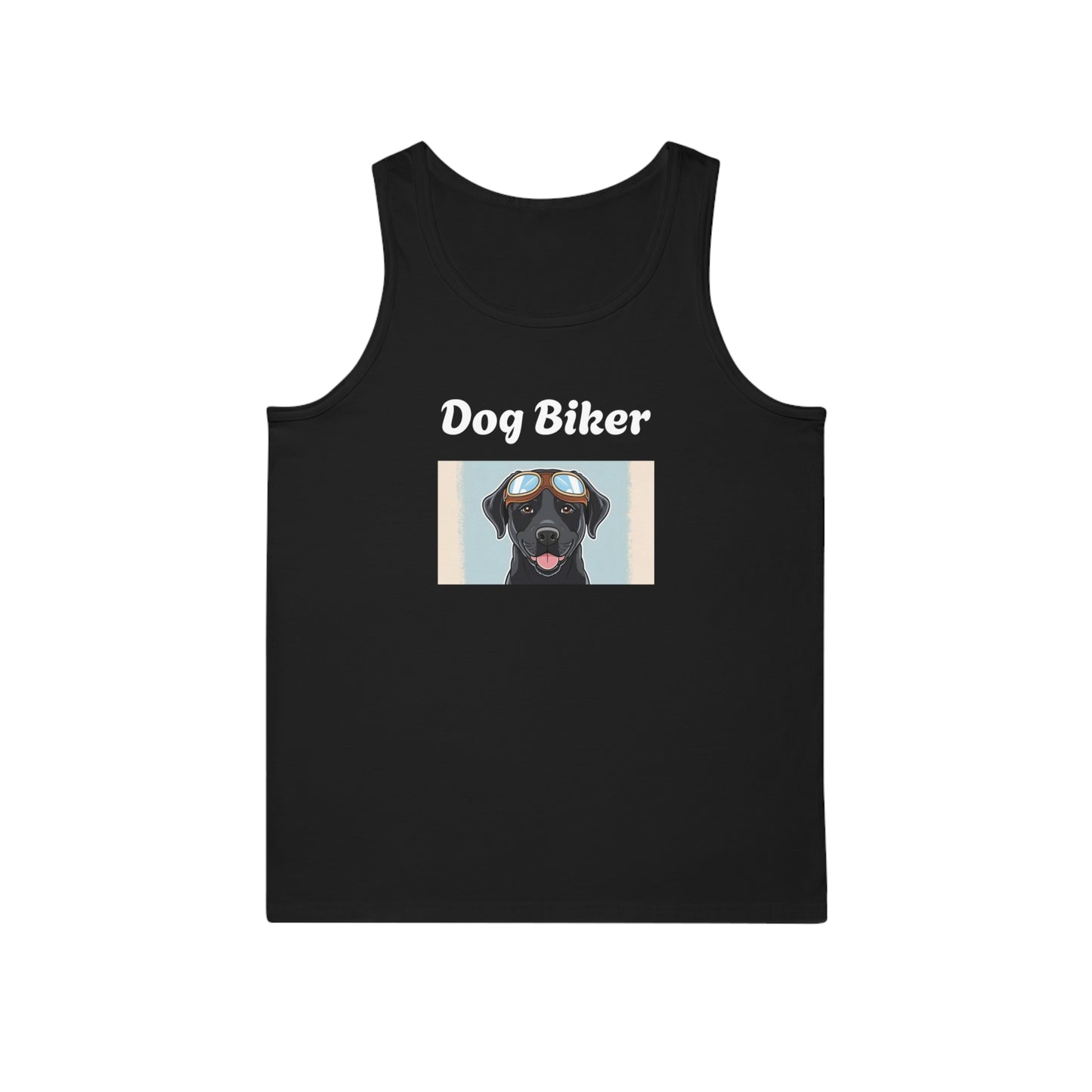 Dog Biker Unisex Softstyle™ Tank Top - Perfect for Dog Lovers & Bikers