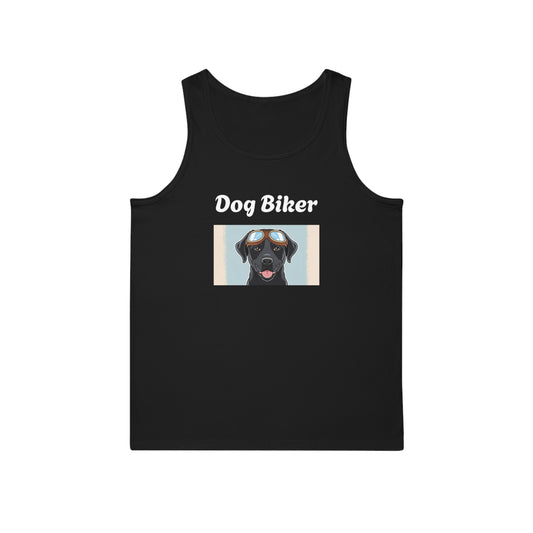 Dog Biker Unisex Softstyle™ Tank Top - Perfect for Dog Lovers & Bikers