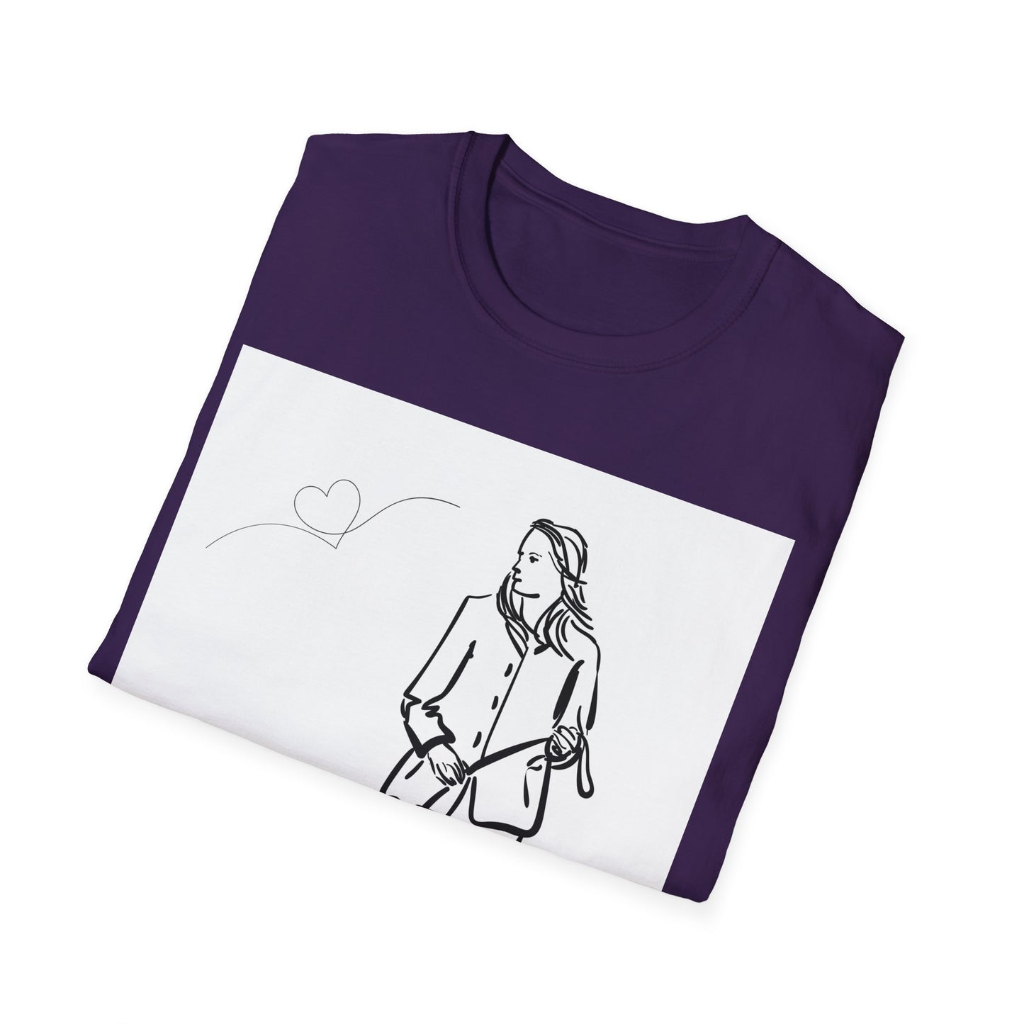 Dog Lover Unisex Softstyle T-Shirt – Cute Dog Walking Graphic