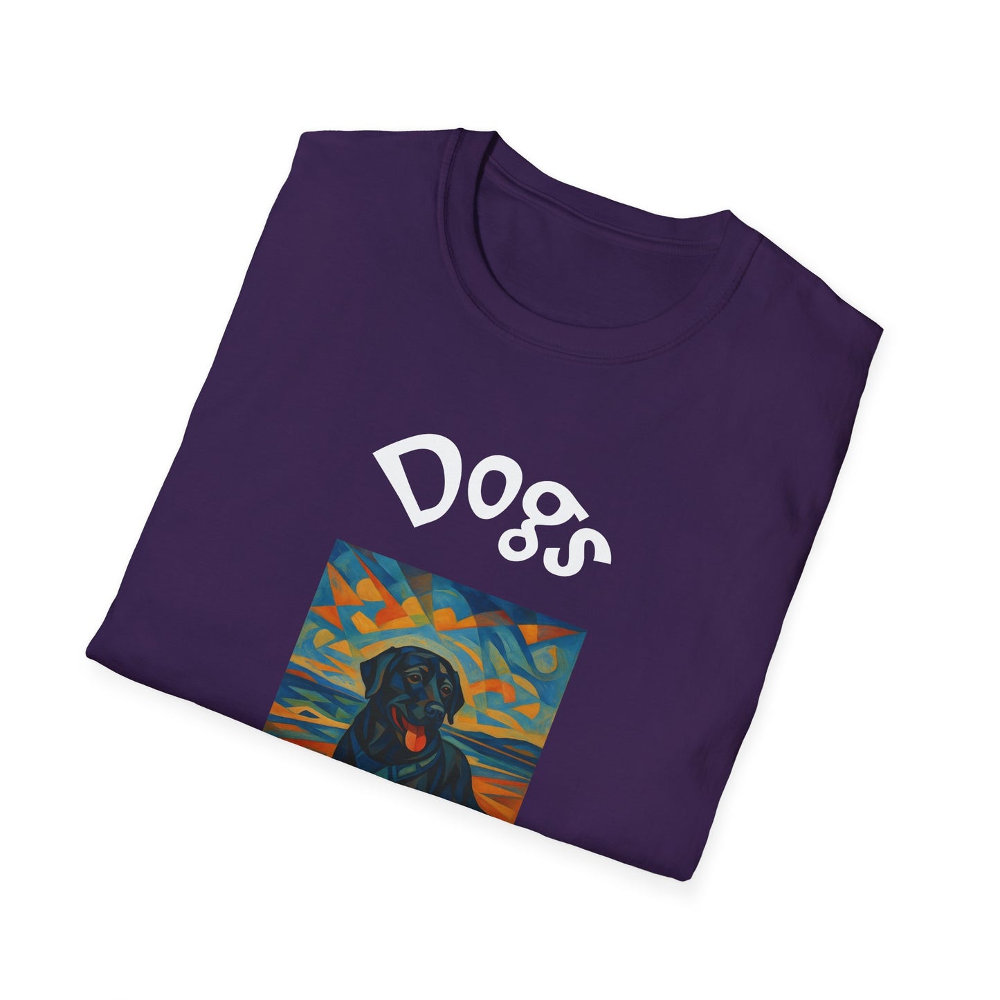 Dogs Bring Joy Unisex Softstyle T-Shirt - Artistic Pet Lover Tee