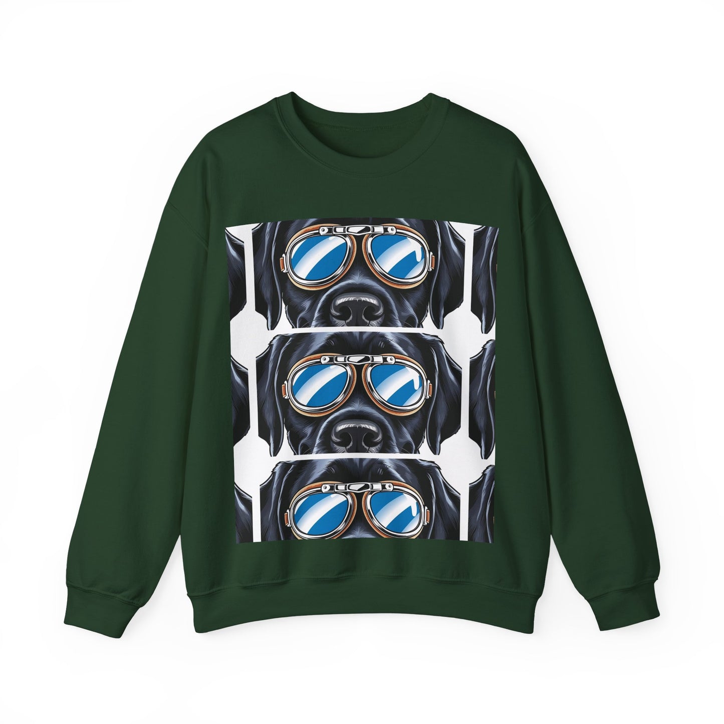 Dog Biker Crewneck Sweatshirt - Unisex Heavy Blend™