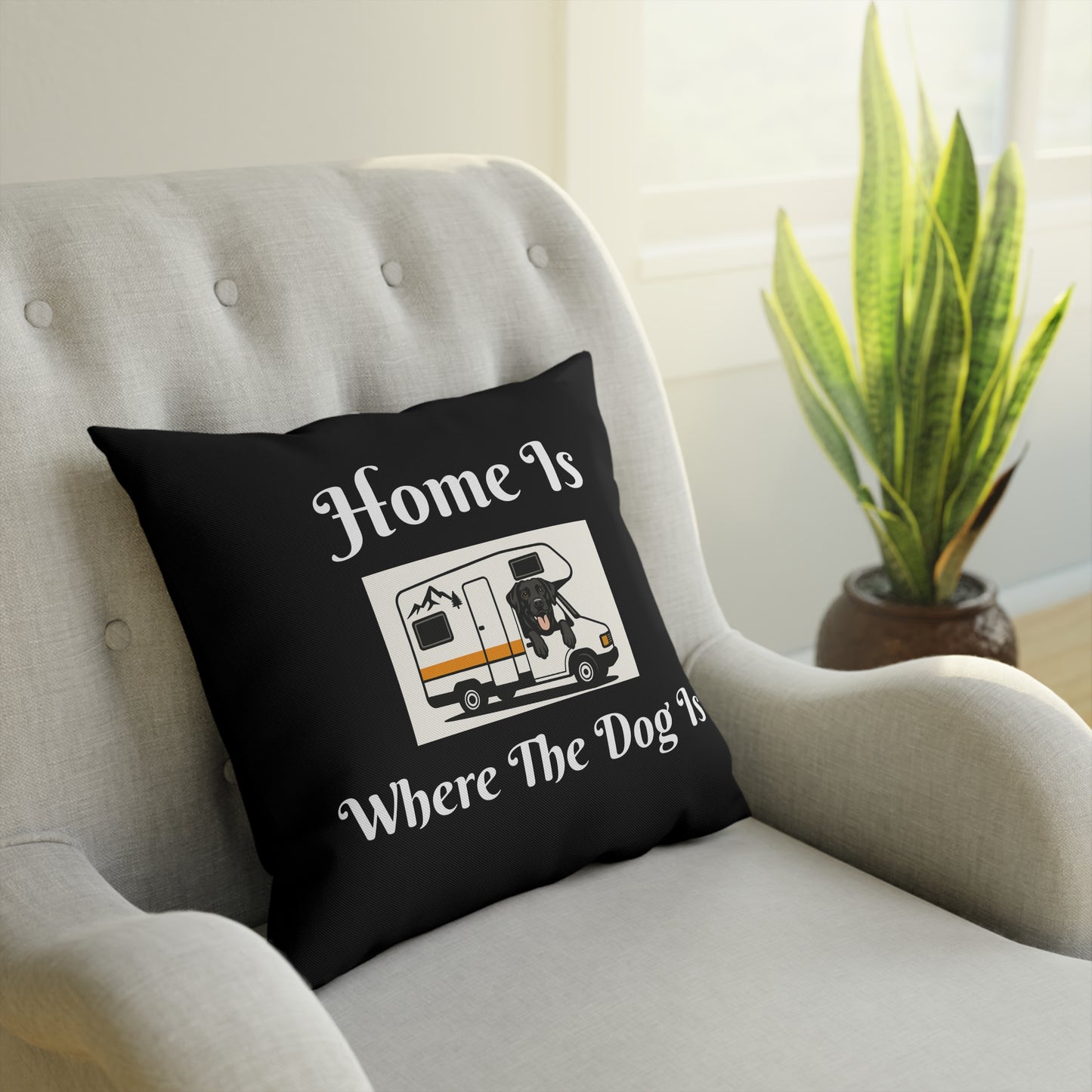 Home Is Where The Dog Is Cushion - Cozy Pet Lovers Decor