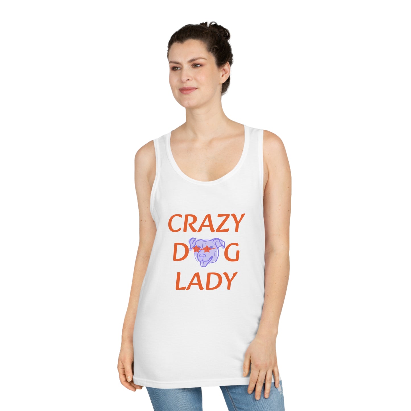 Crazy Dog Lady Softstyle™ Tank Top, Dog Lover Gift, Pet Owner Apparel, Summer Clothing, Funny Dog Mom Tee, Casual Wear