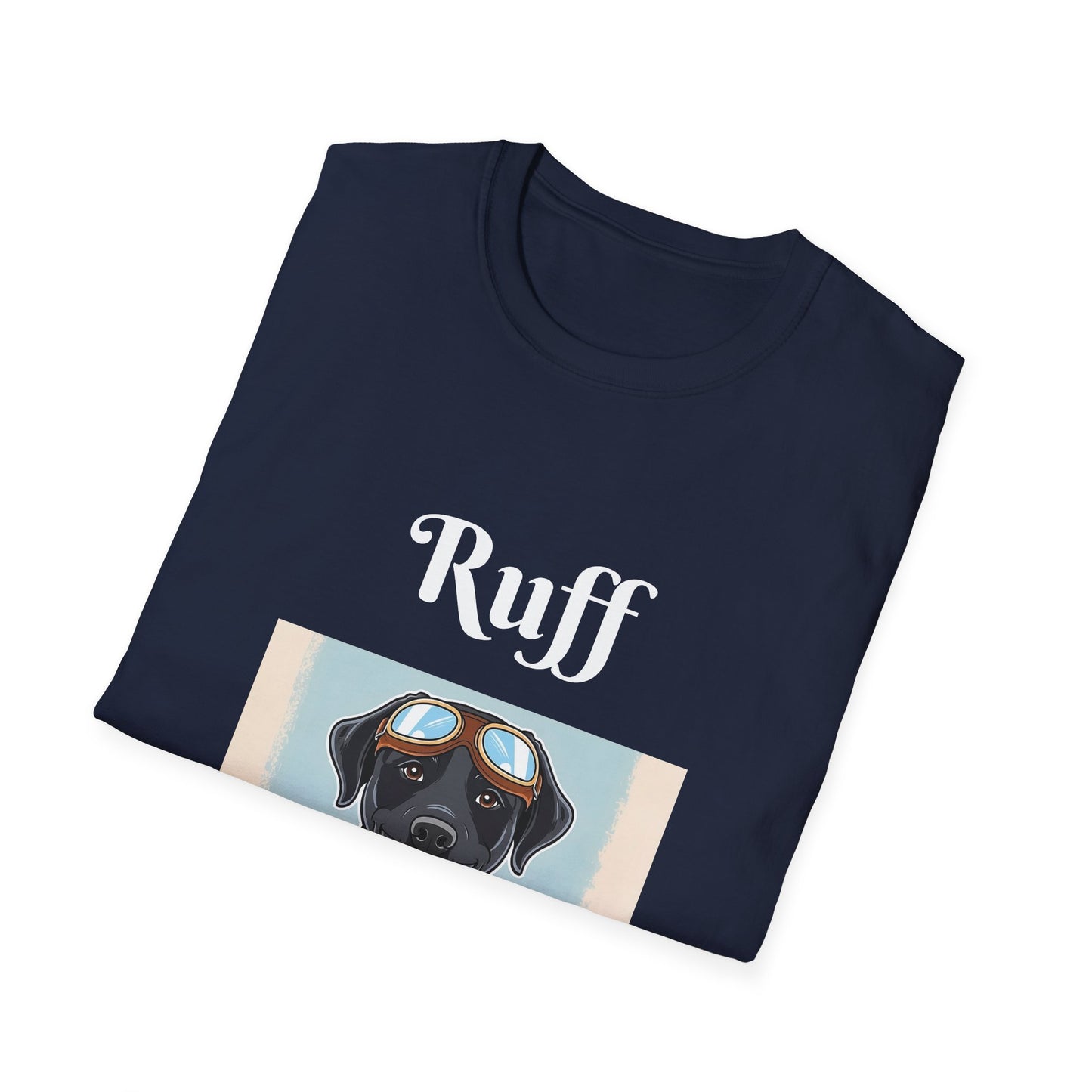 Ruff Rider Unisex Softstyle T-Shirt - Fun Dog Motorcycle Graphic Tee