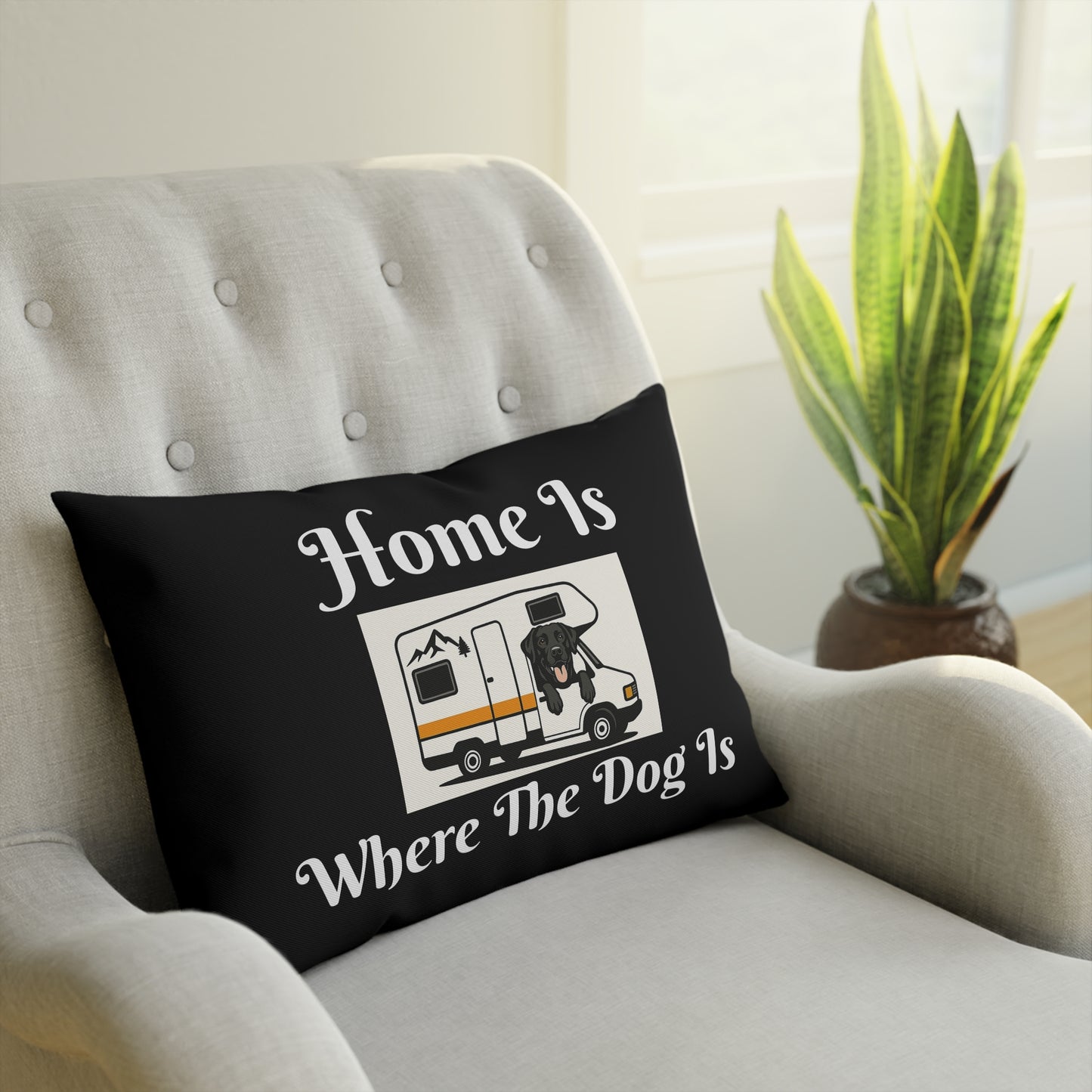 Home Is Where The Dog Is Cushion - Cozy Pet Lovers Decor