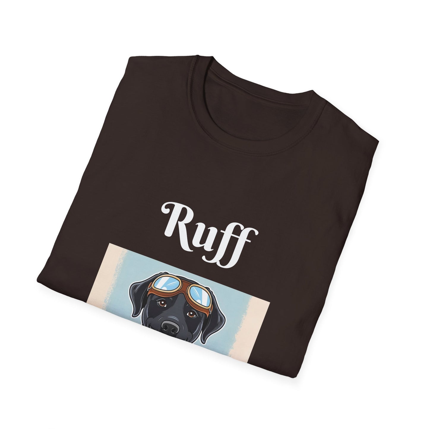 Ruff Rider Unisex Softstyle T-Shirt - Fun Dog Motorcycle Graphic Tee