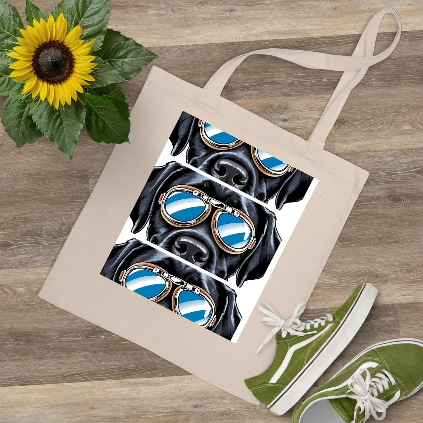 Cool Dog Tote Bag with Goggles Design - Perfect for Dog Lovers
