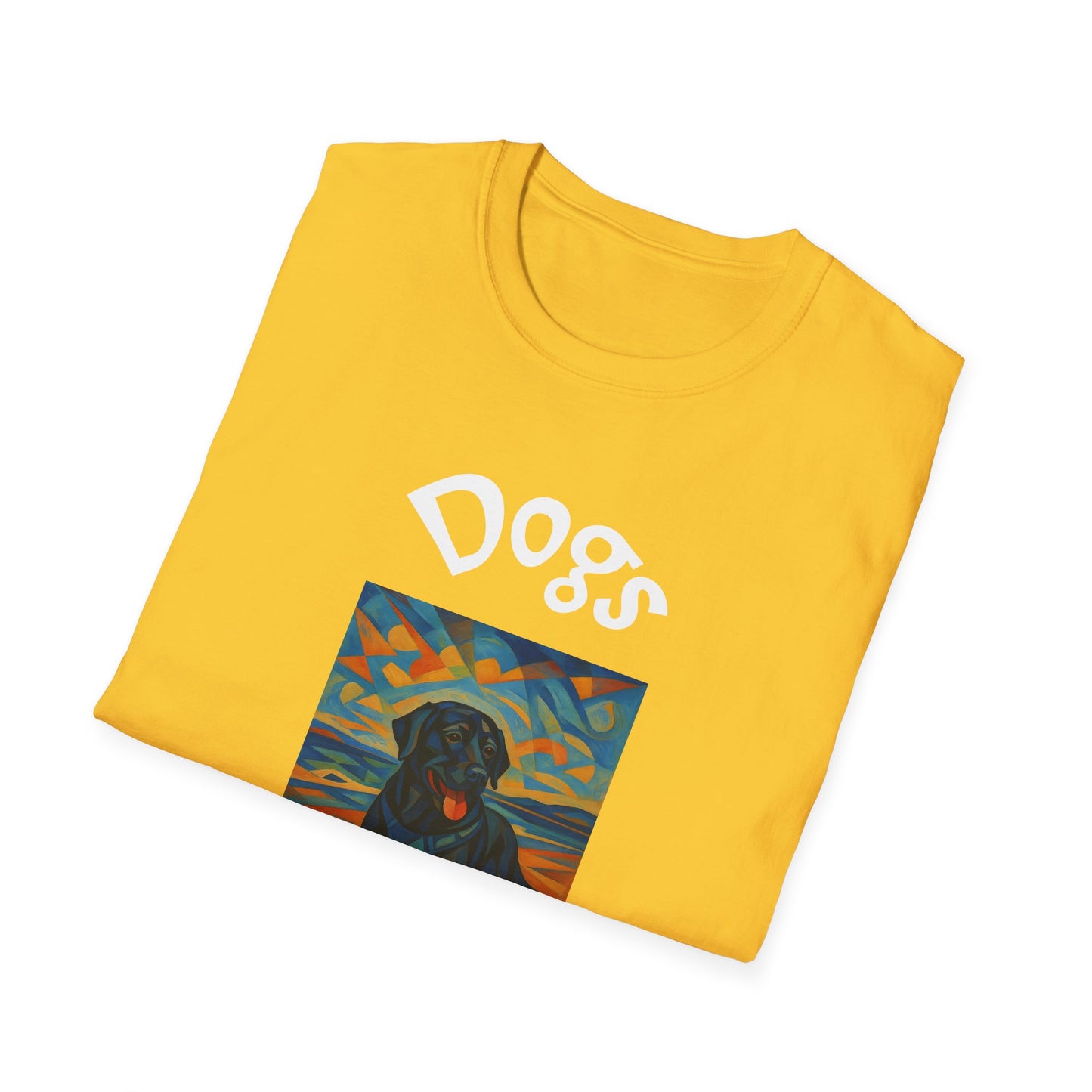 Dogs Bring Joy Unisex Softstyle T-Shirt - Artistic Pet Lover Tee