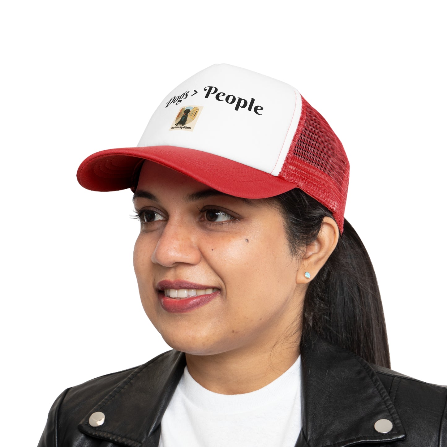 Dog Lover's Mesh Cap - "Dogs > People" Trucker Hat