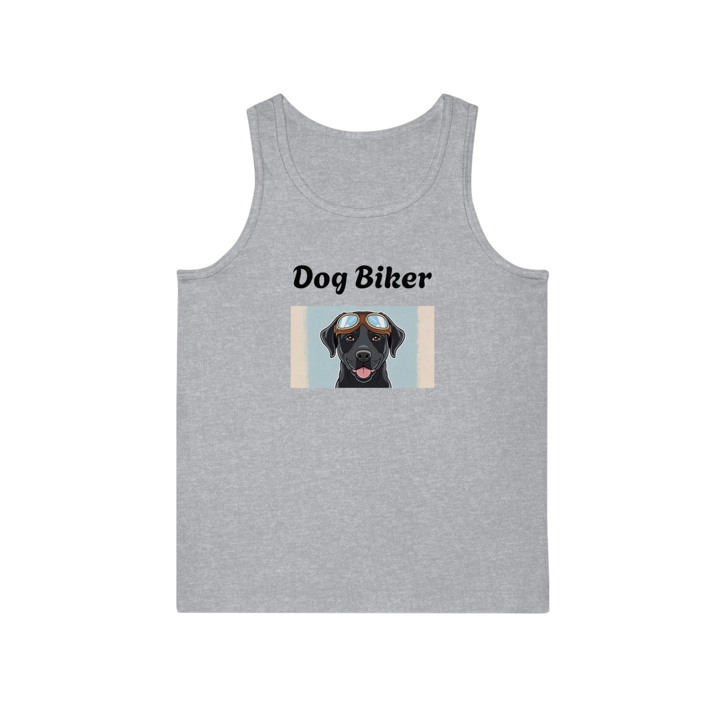 Dog Biker Unisex Softstyle™ Tank Top - Perfect for Dog Lovers & Bikers