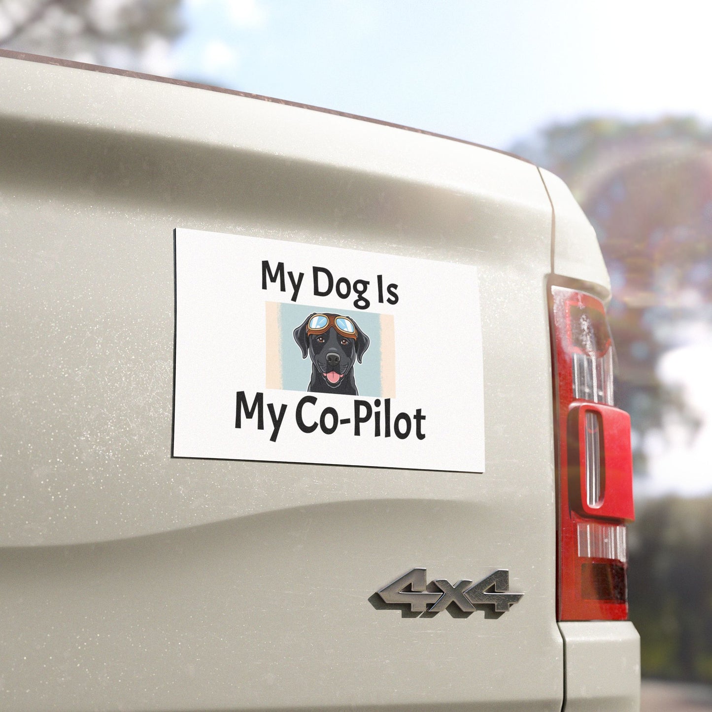 My Dog Is My Co-Pilot Car Magnet - Fun Dog Lover Gift for Pet Owners