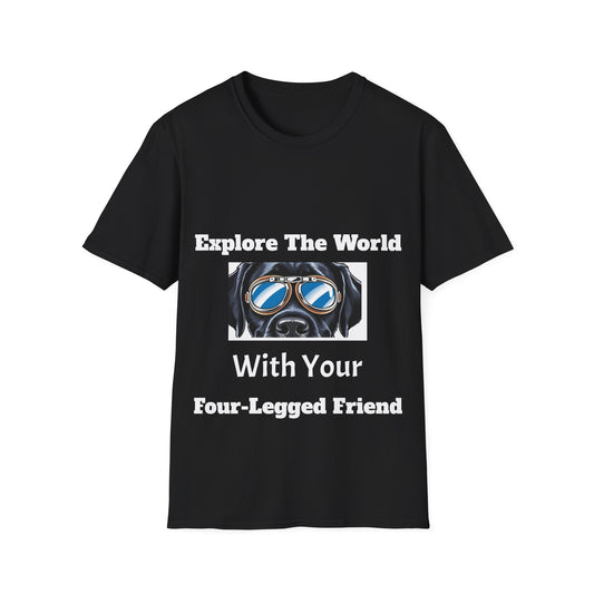 Explore The World Unisex Softstyle T-Shirt - Dog Lover Tee